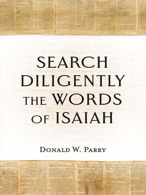 cover image of Search Diligently the Words of Isaiah